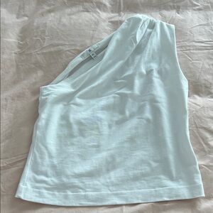 Banana Republic One Shoulder White 100% cotton top
